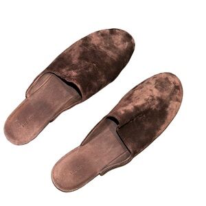 The Row Brown Suede Flats